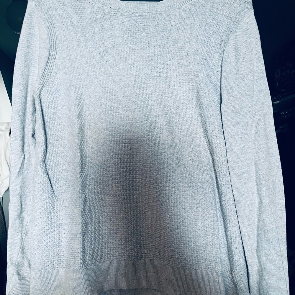 LOFT Gray Crew Neck Sweater